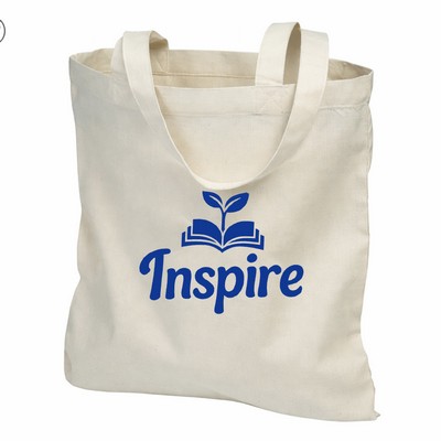 4 oz. Cotton Sheeting Natural Economy Tote - 15.5" x 15"