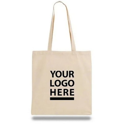 Natural Canvas Convention Tote Bag with Shoulder Strap